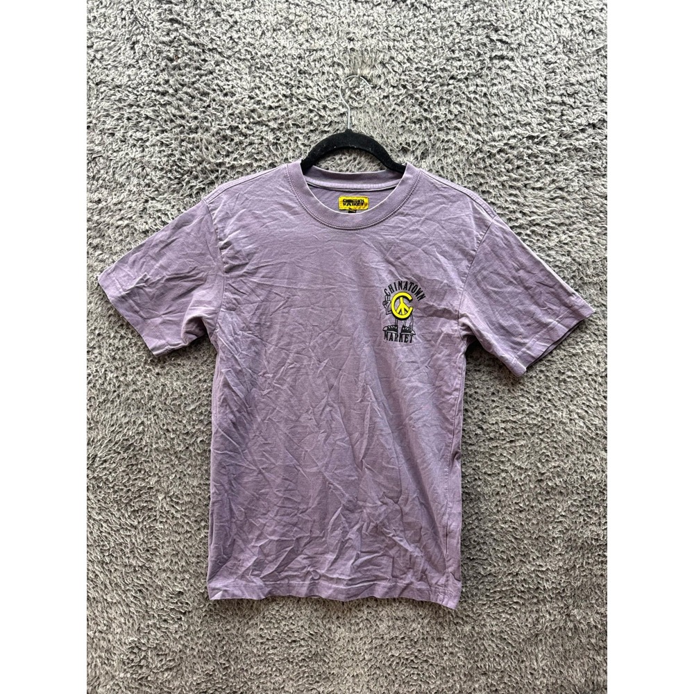 Chinatown Market UO Exclusive Peace Dude Graphic Cotton Tee Purple Mens Size S